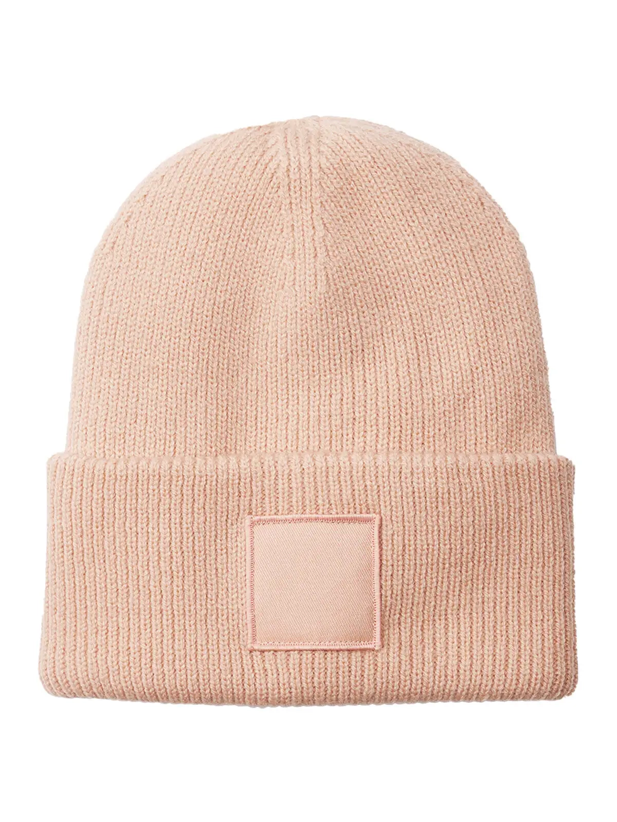 Immagine Berretto in maglia a costine, doppio strato- Deep Cuffed Tonal Patch Beanie 