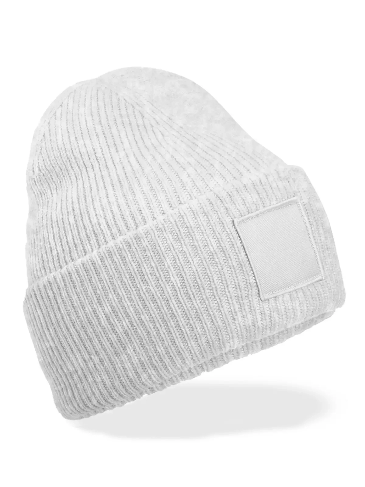 Immagine Berretto in maglia a costine, doppio strato- Deep Cuffed Tonal Patch Beanie 