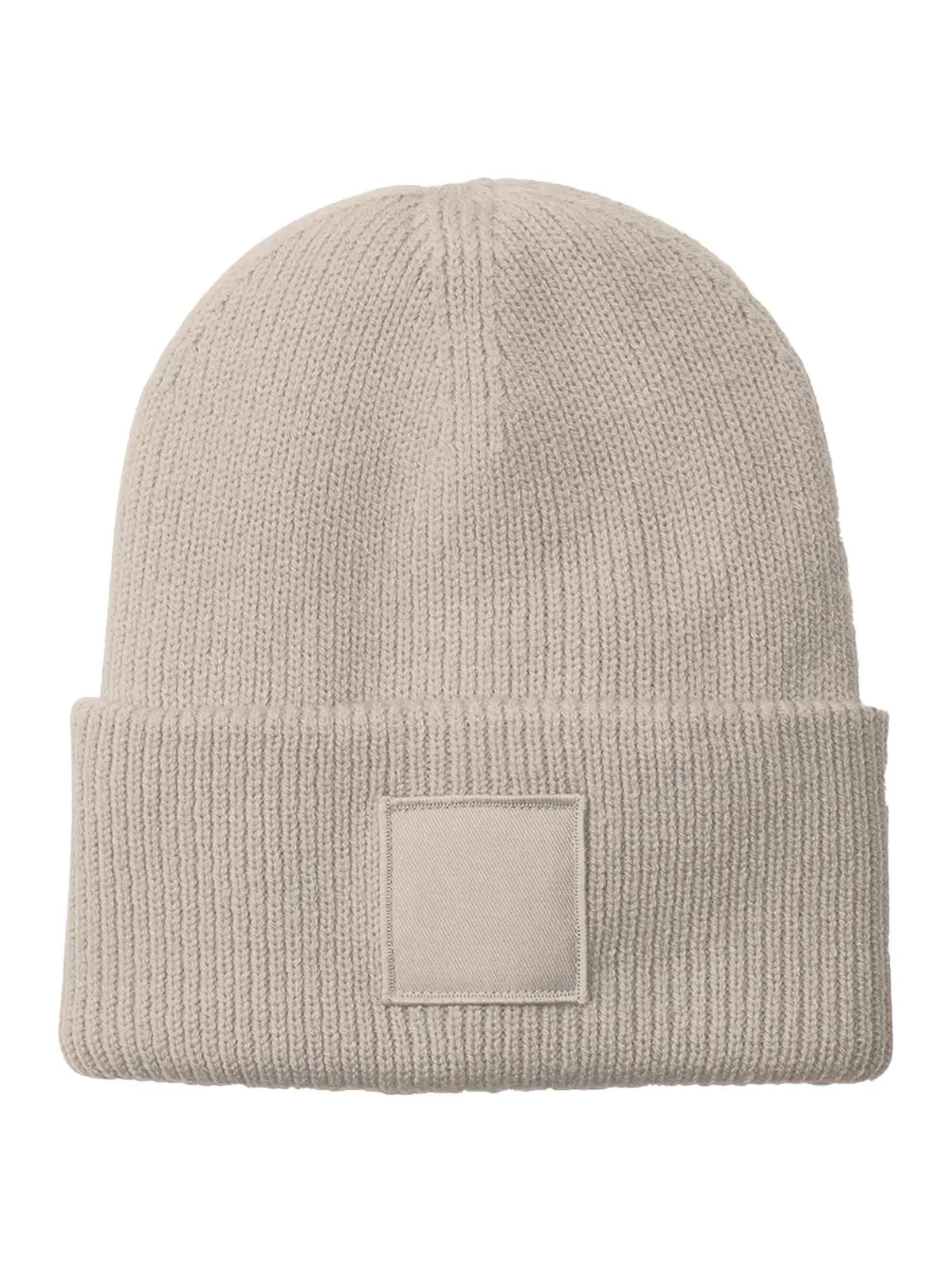 Immagine Berretto in maglia a costine, doppio strato- Deep Cuffed Tonal Patch Beanie 