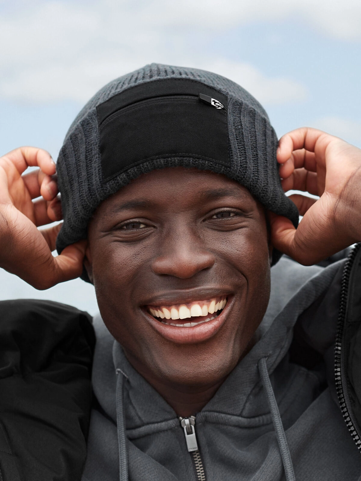 Immagine Berretto in maglia a doppio strato - Zip Patch Beanie