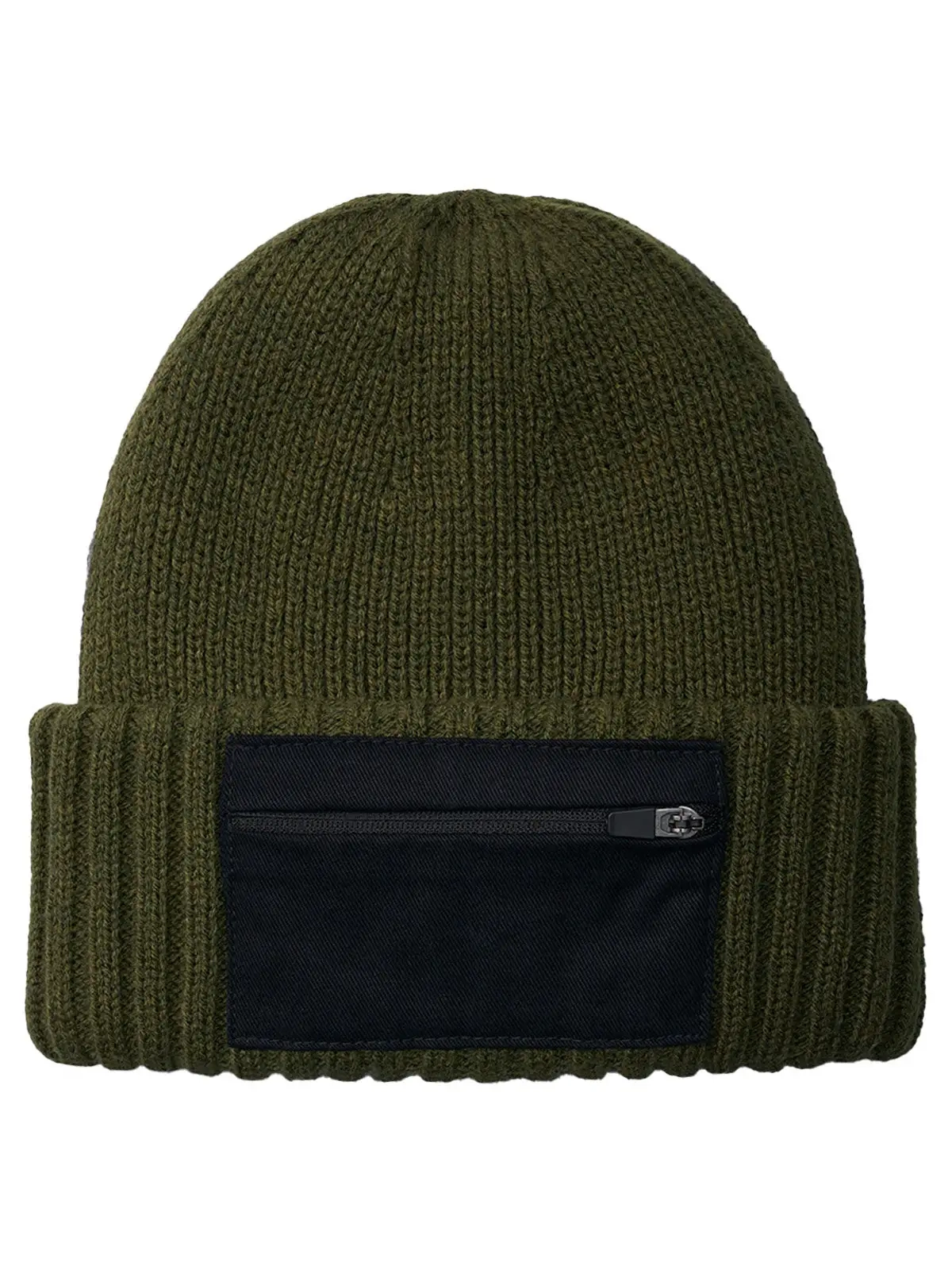 Immagine Berretto in maglia a doppio strato - Zip Patch Beanie