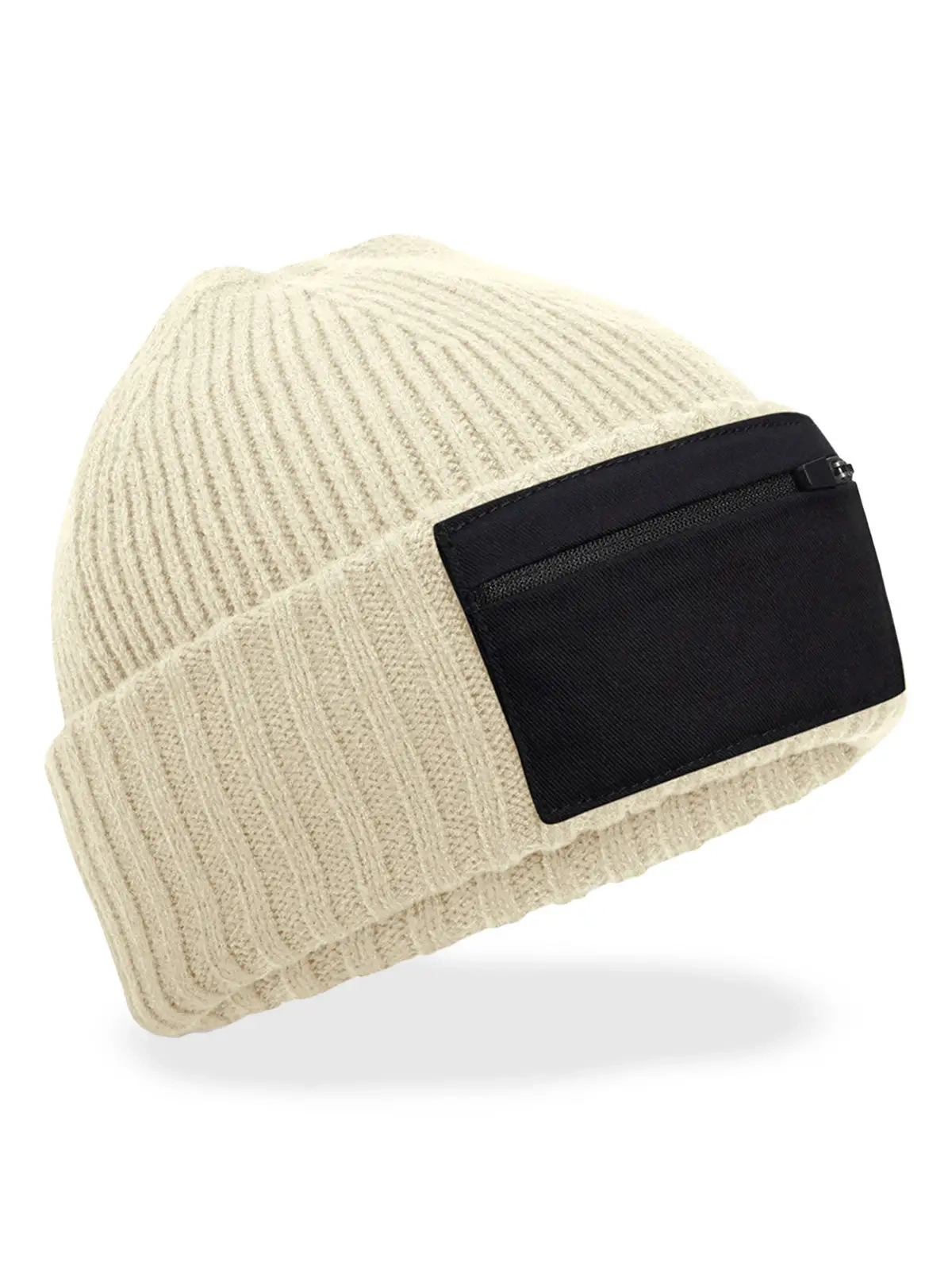 Immagine Berretto in maglia a doppio strato - Zip Patch Beanie
