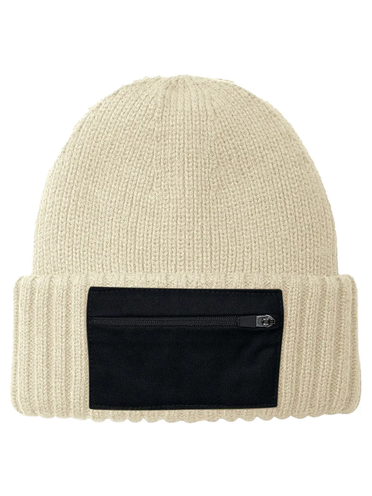 Immagine Berretto in maglia a doppio strato - Zip Patch Beanie
