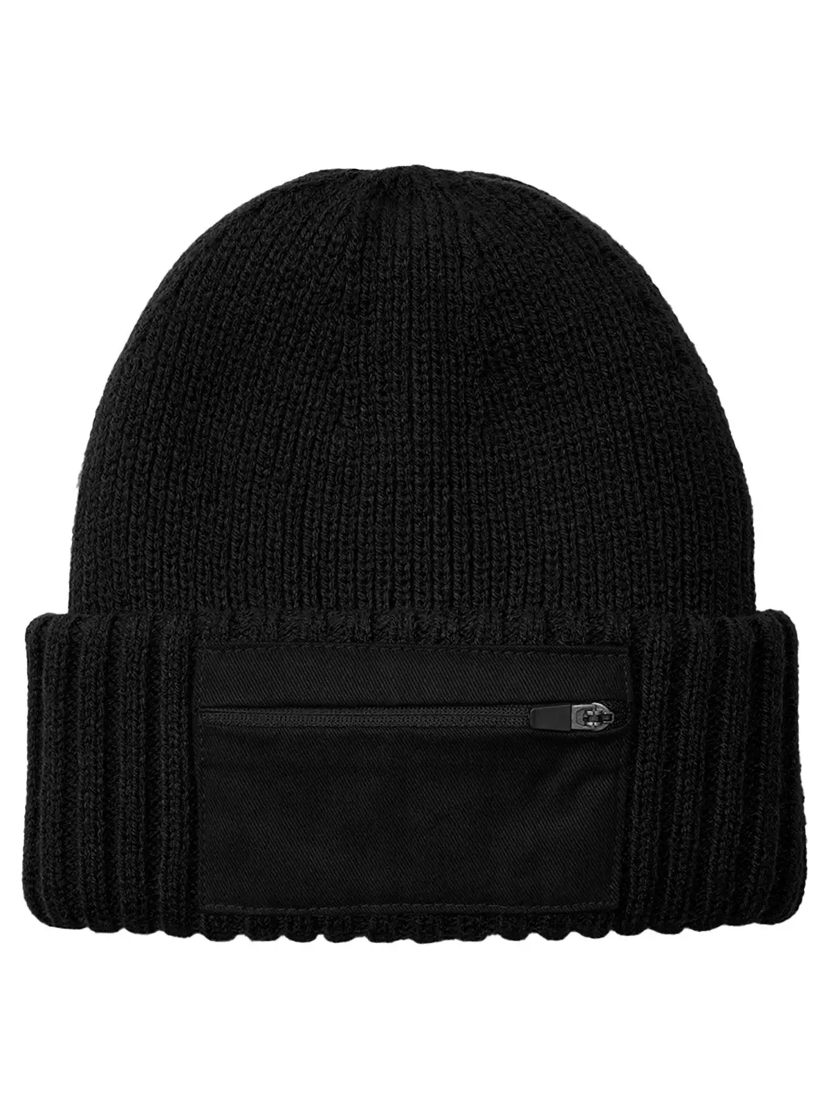 Immagine Berretto in maglia a doppio strato - Zip Patch Beanie
