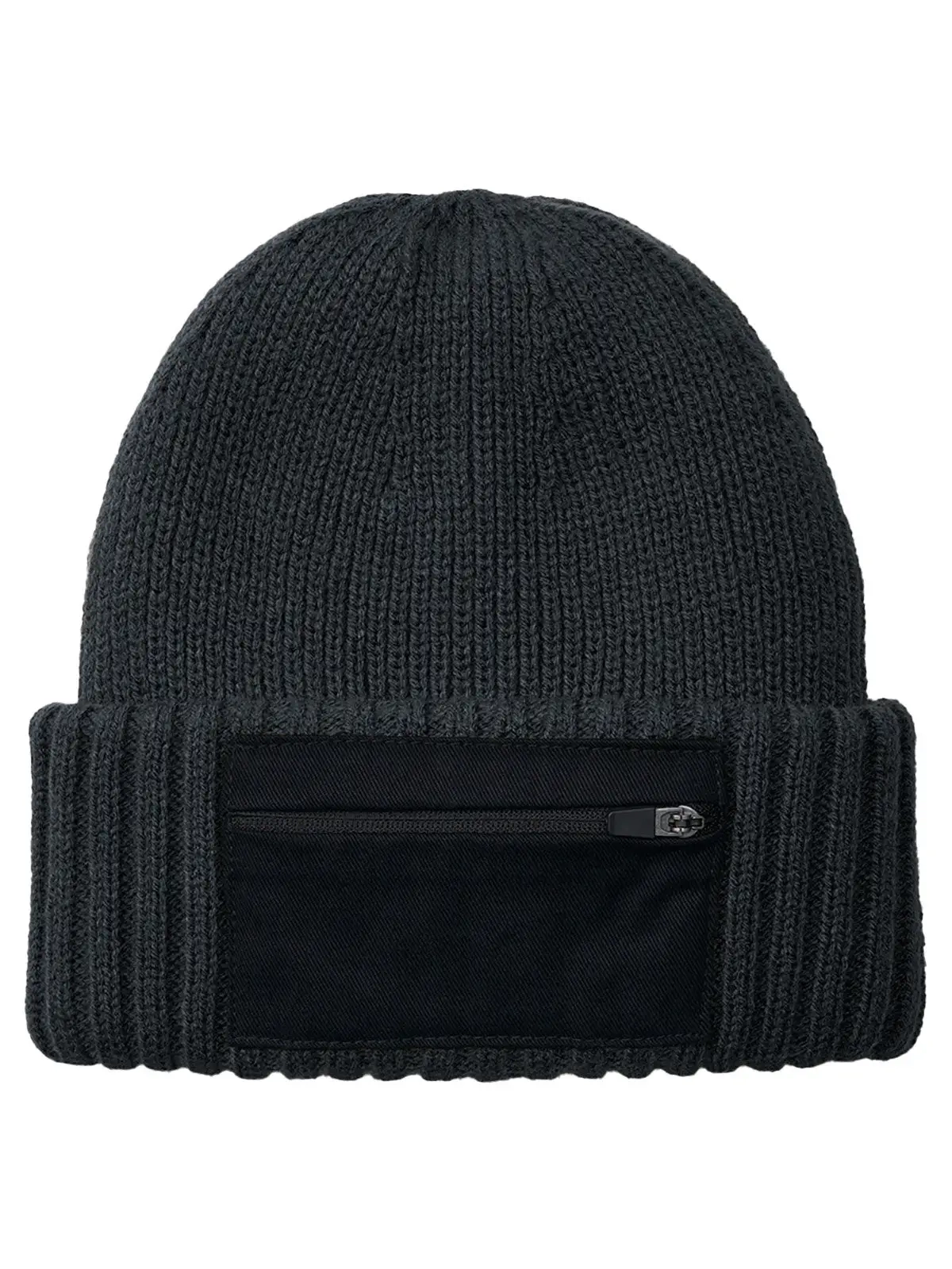 Immagine Berretto in maglia a doppio strato - Zip Patch Beanie