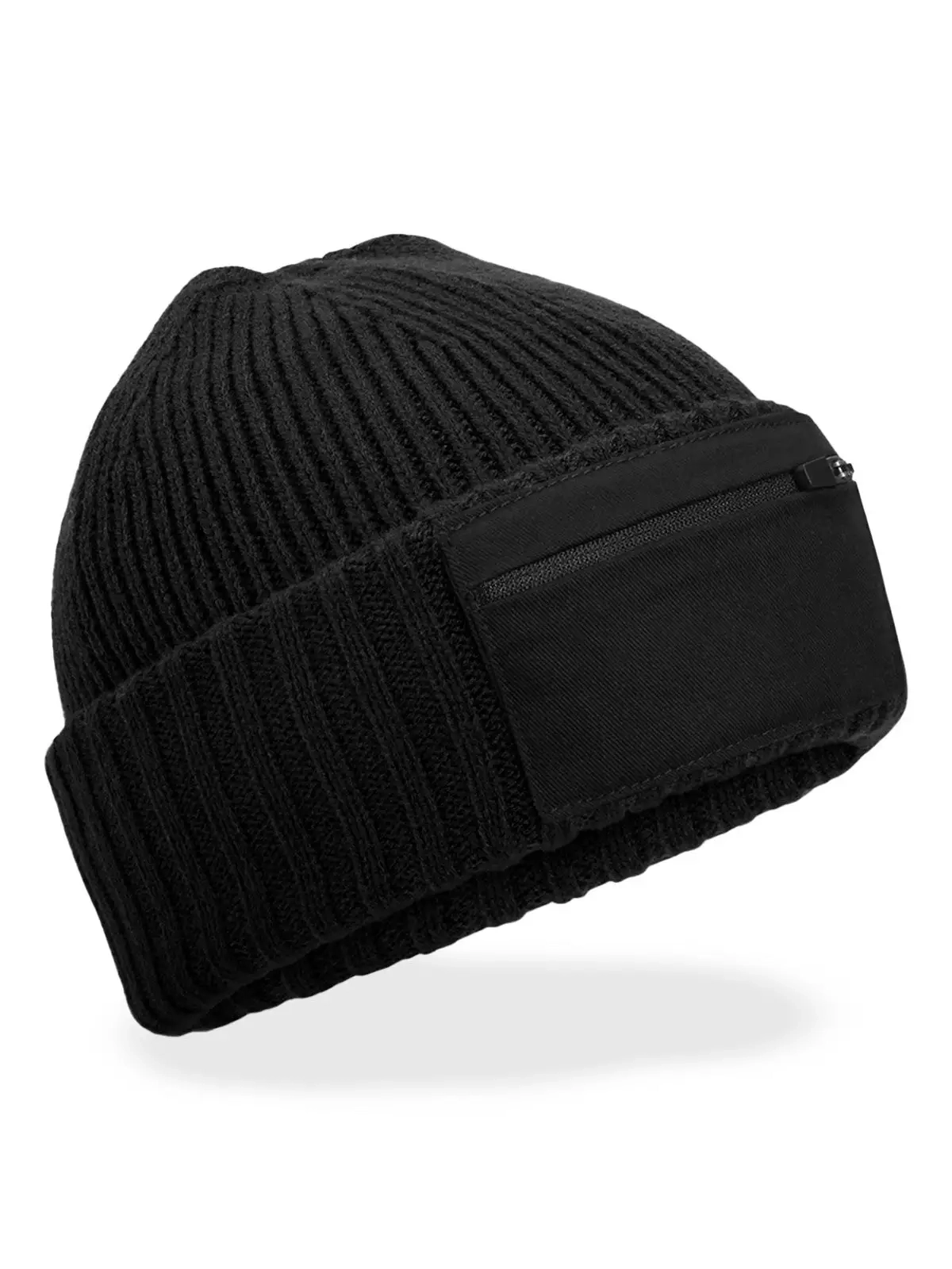 Immagine Berretto in maglia a doppio strato - Zip Patch Beanie