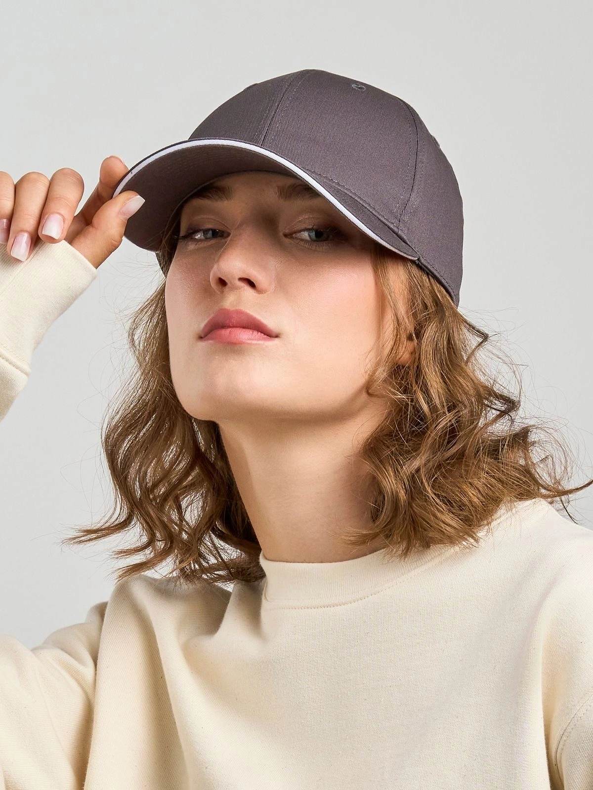 Immagine Cappello a 6 pannelli in twill ecosostenibile - Sport sandwich-S