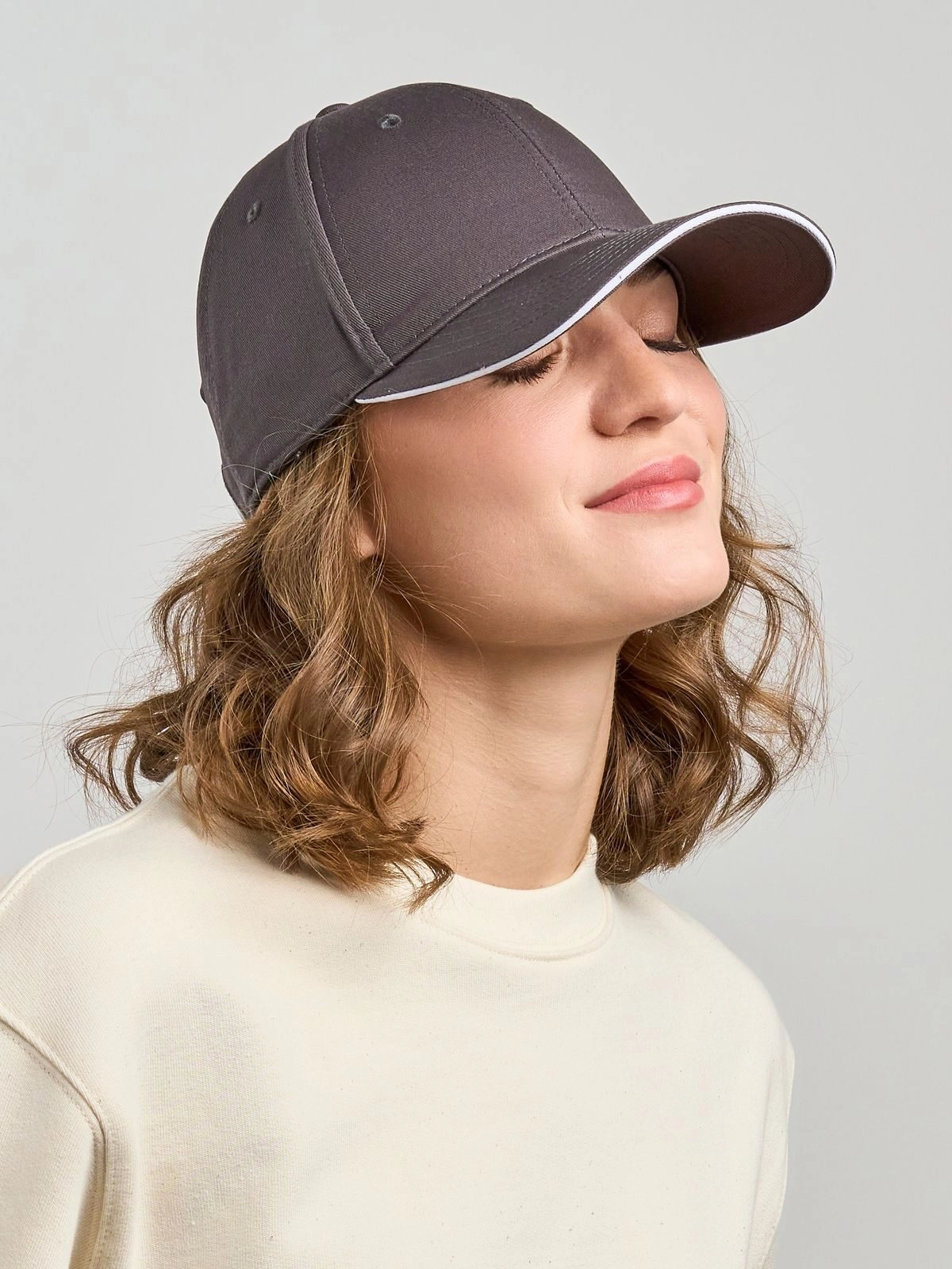 Immagine Cappello a 6 pannelli in twill ecosostenibile - Sport sandwich-S
