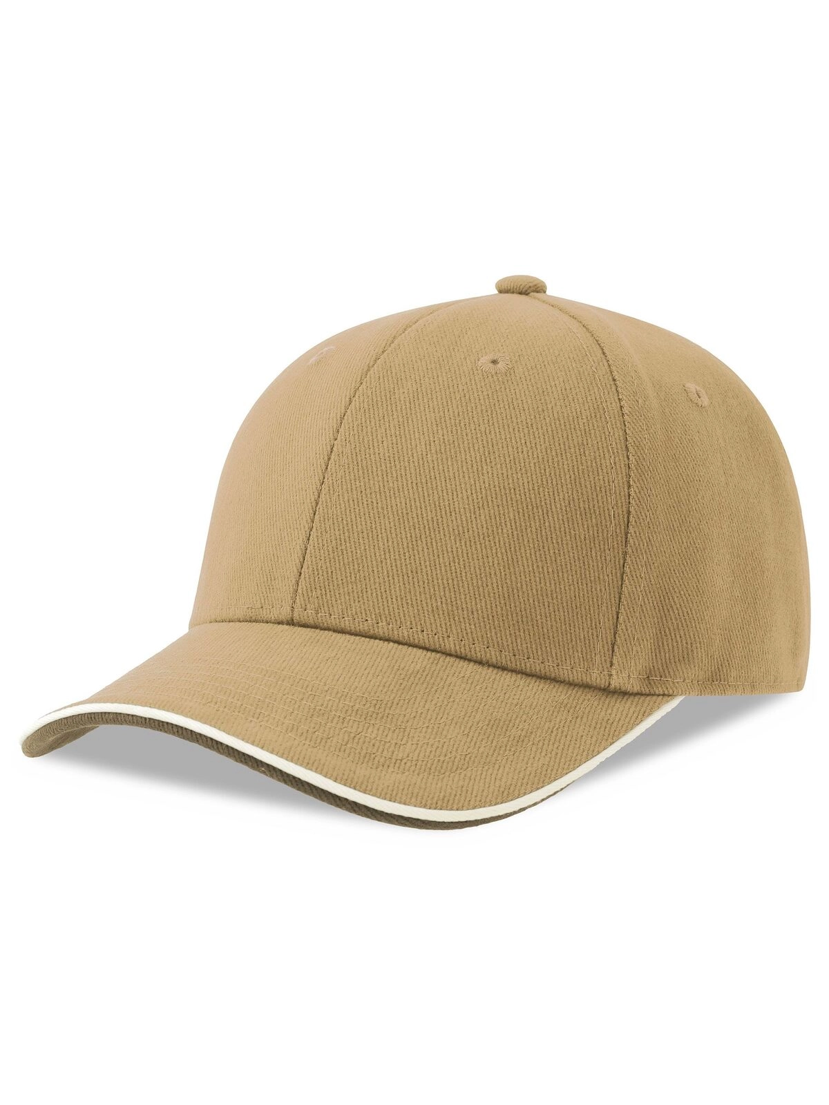 Immagine Cappello a 6 pannelli in cotone twill spazzolato effetto pesca - Pilot piping sandwich-S