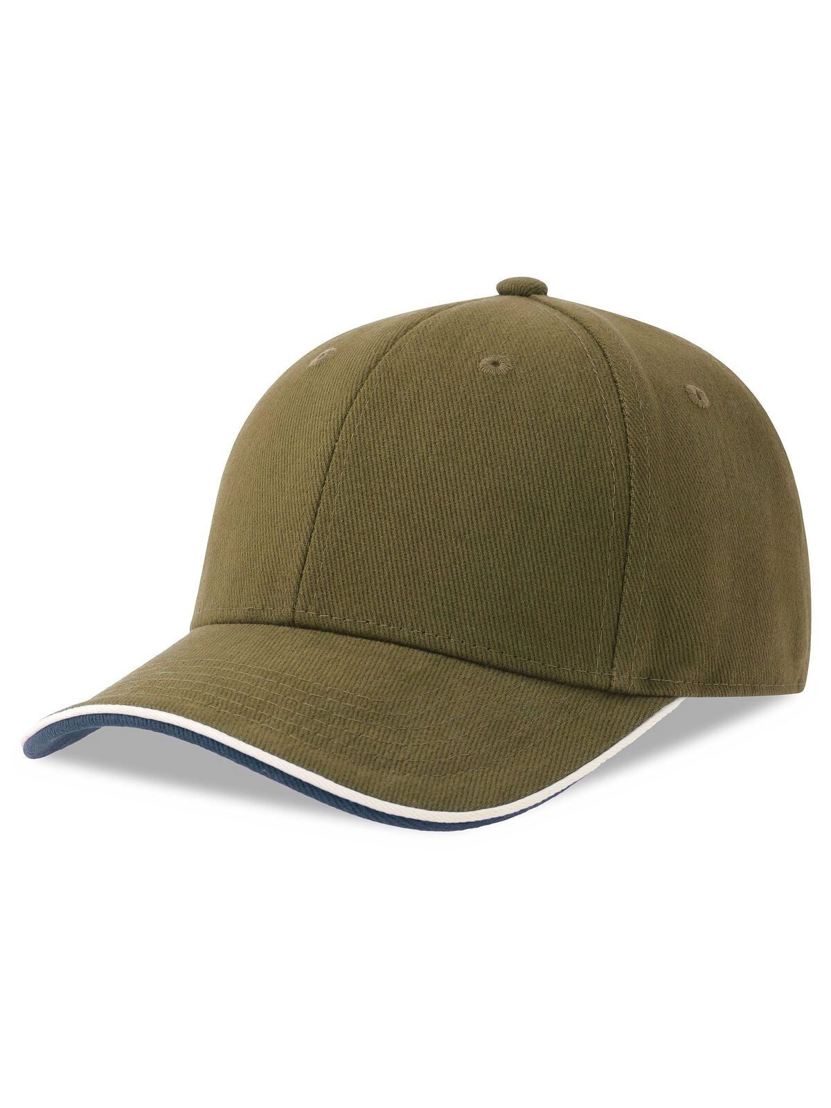 Immagine Cappello a 6 pannelli in cotone twill spazzolato effetto pesca - Pilot piping sandwich-S