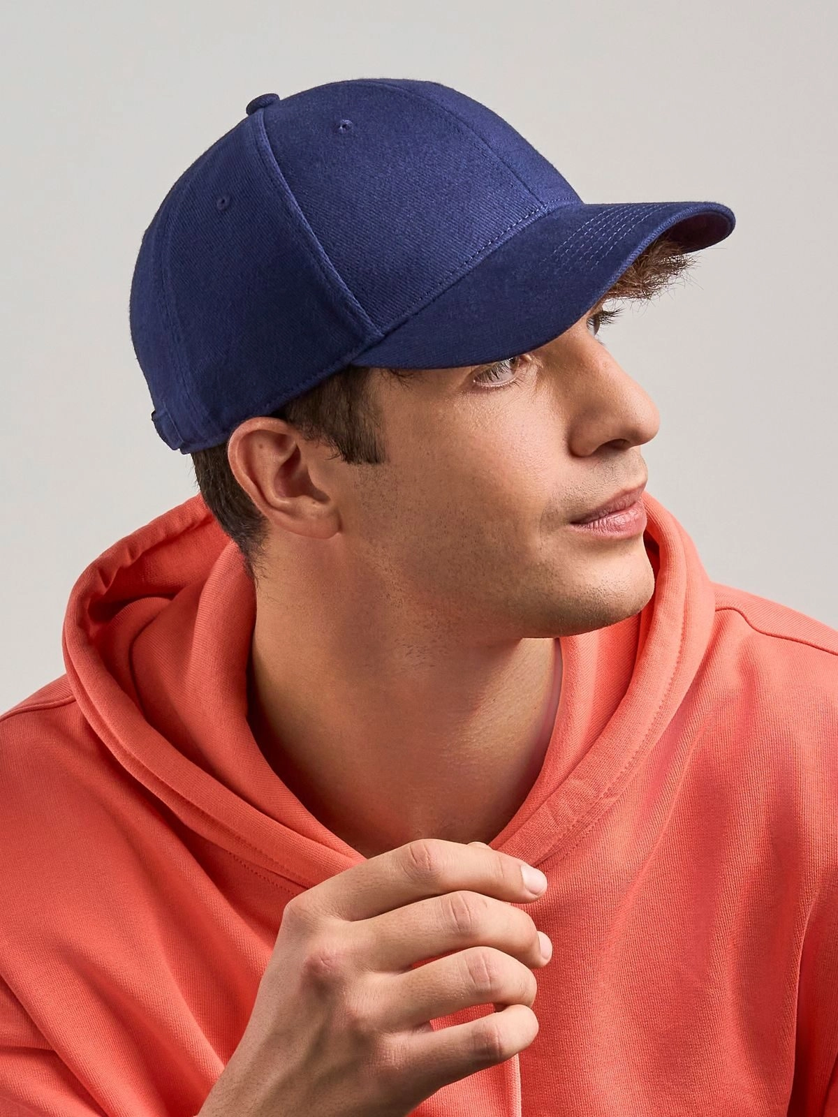 Immagine Cappello a 6 pannelli in cotone twill spazzolato effetto pesca - Pilot-S