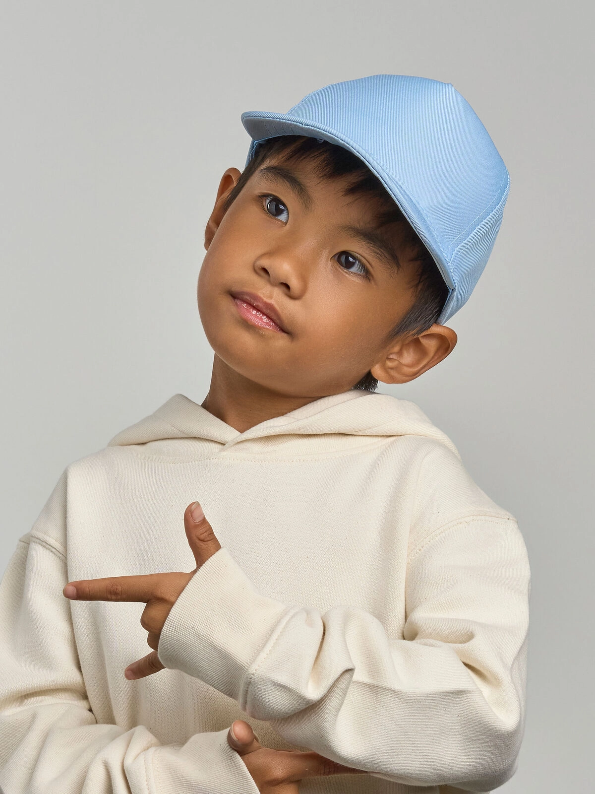 Immagine Classico cappellino da baseball strutturato a 5 pannelli da bambino - Recy Five