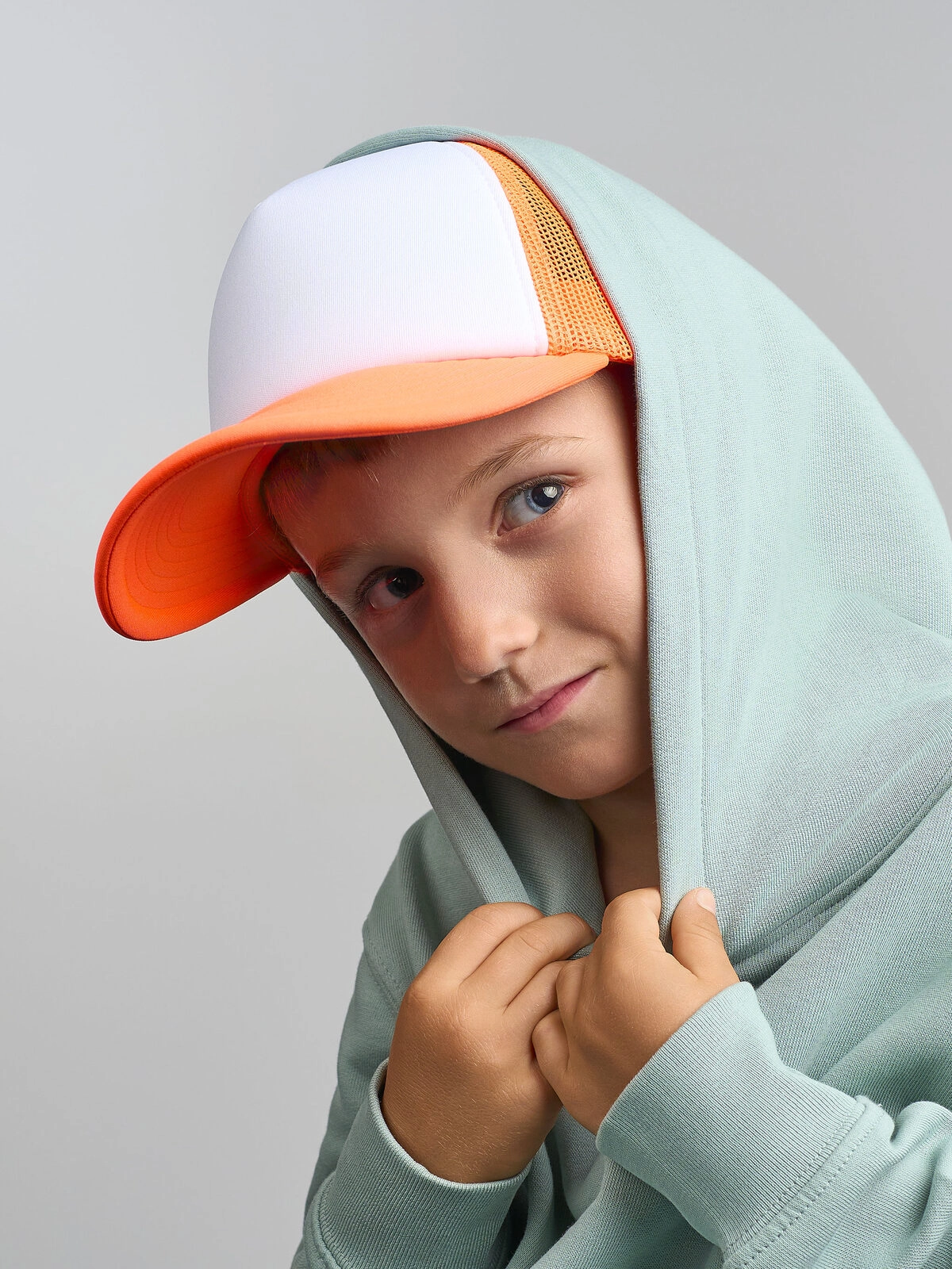 Immagine Cappello a 5 pannelli da bambino, con pannello frontale in poliestere imbottito - Kid rapper-S