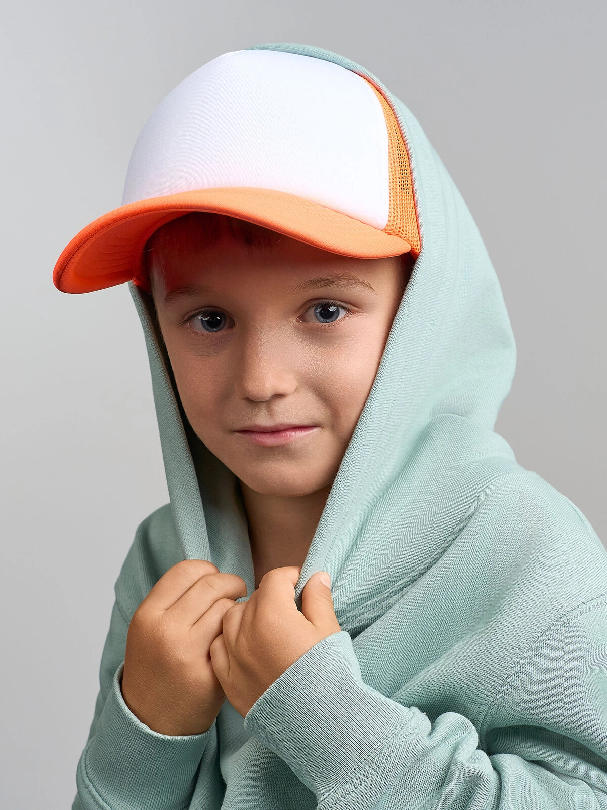 Immagine Cappello a 5 pannelli da bambino, con pannello frontale in poliestere imbottito - Kid rapper-S