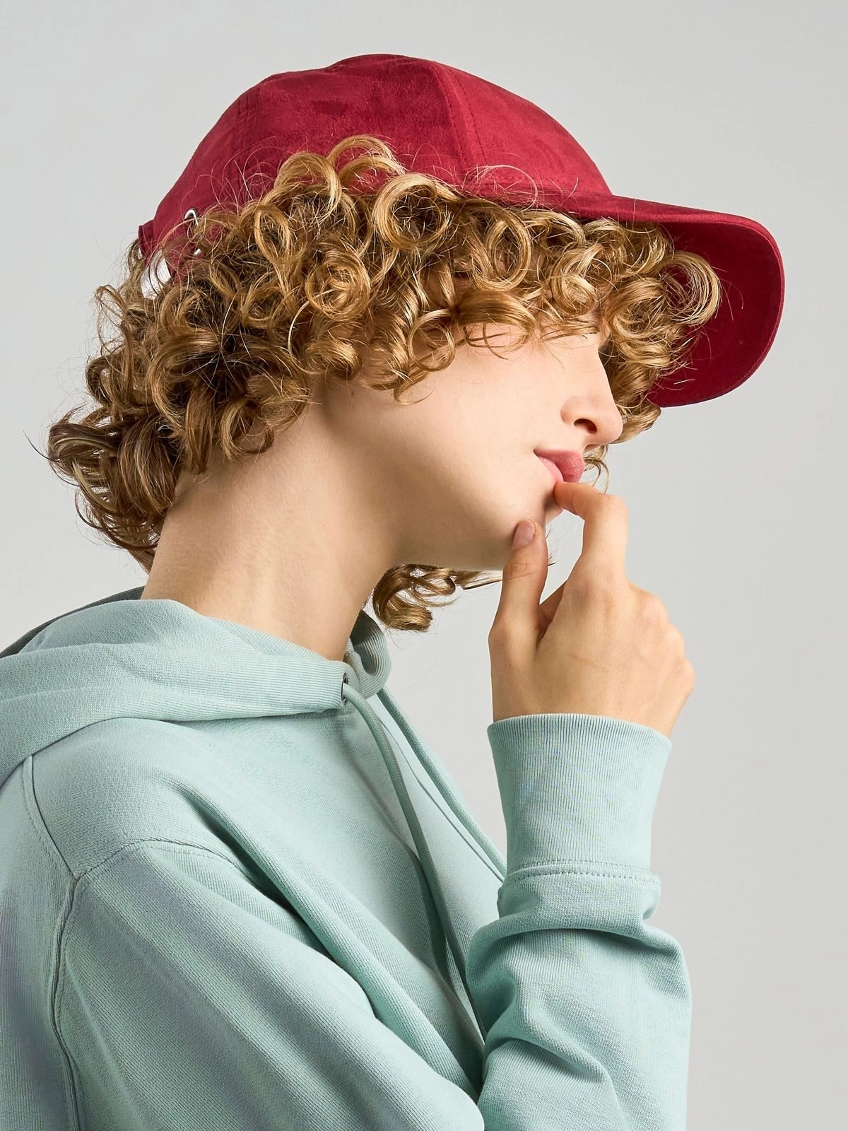Immagine Cappello a 6 pannelli, con pannelli frontali strutturati, effetto camoscio - Fam-S