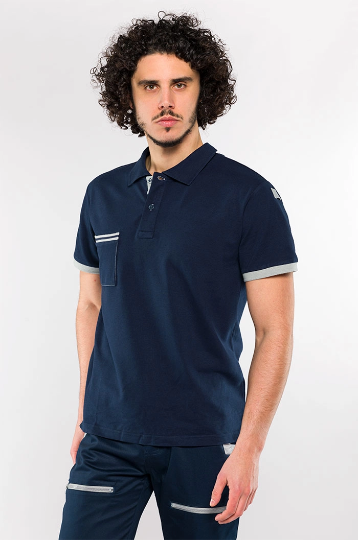 Immagine POLO ARIA SJ BLU/GRIGIO