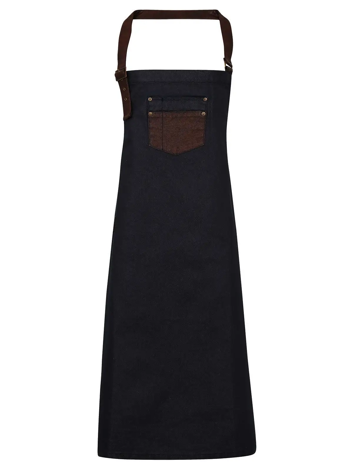 Immagine Division Waxed Look Denim With Faux Leather ather