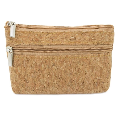 Immagine PORTAMONETE SUGHERO DOPPIA ZIP NATUR