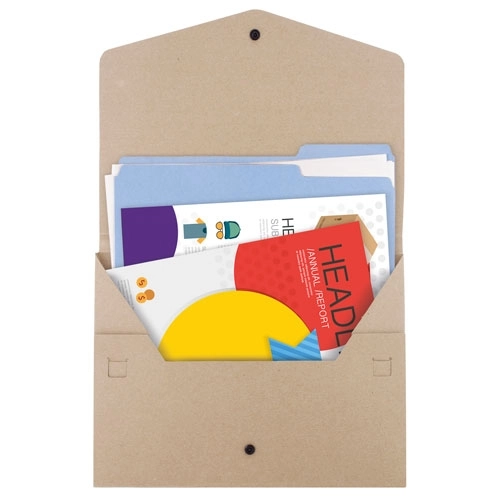 Immagine CARTELLA CARTA RICICLATA CON BOTTONE 