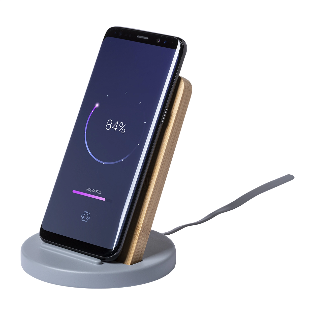 Immagine Chemek caricabatterie wireless con supporto per cellulare