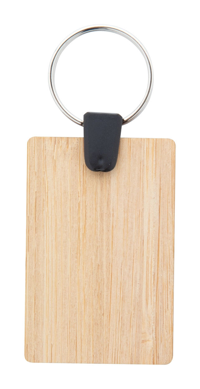 Immagine Bambry portachiavi in bambù, rotondo