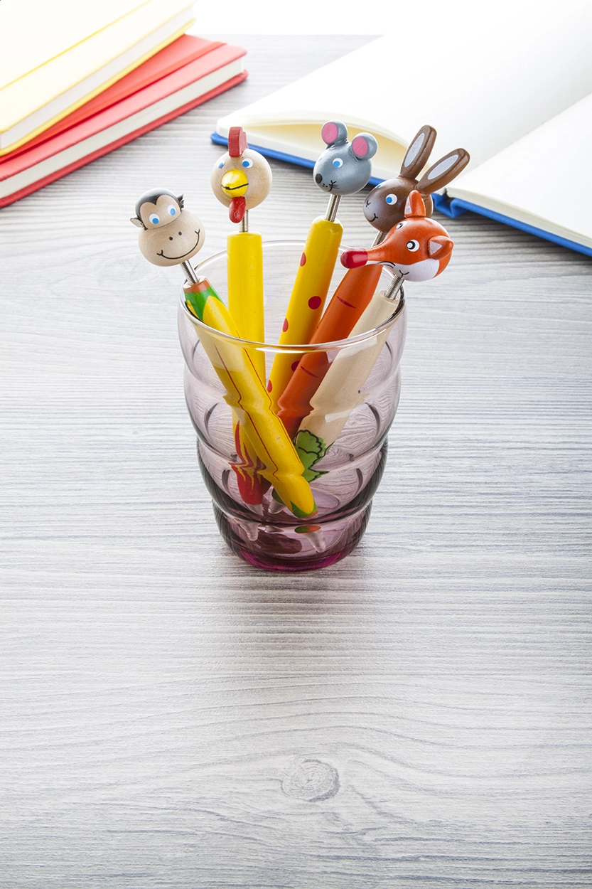 Immagine Zoom penna a sfera in legno, coniglio