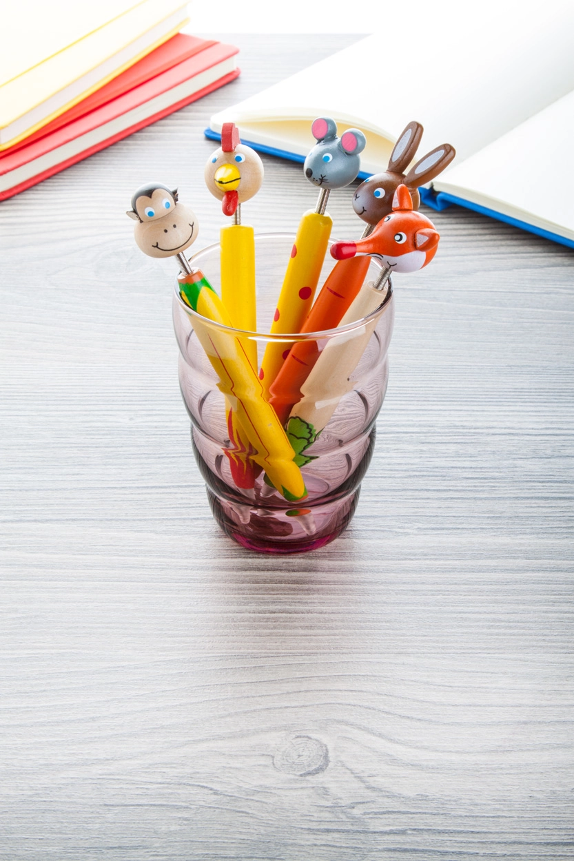 Immagine Zoom penna a sfera in legno, coniglio