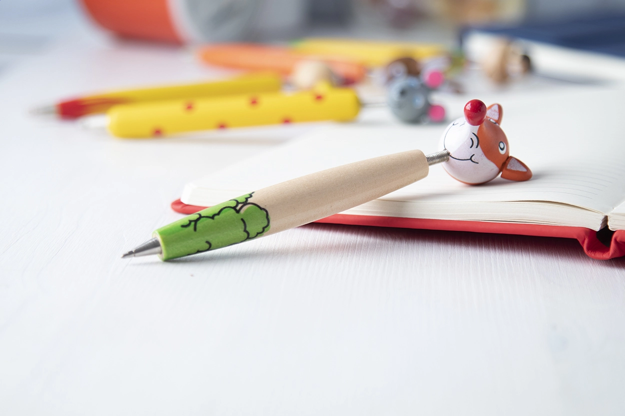 Immagine Zoom penna a sfera in legno, coniglio