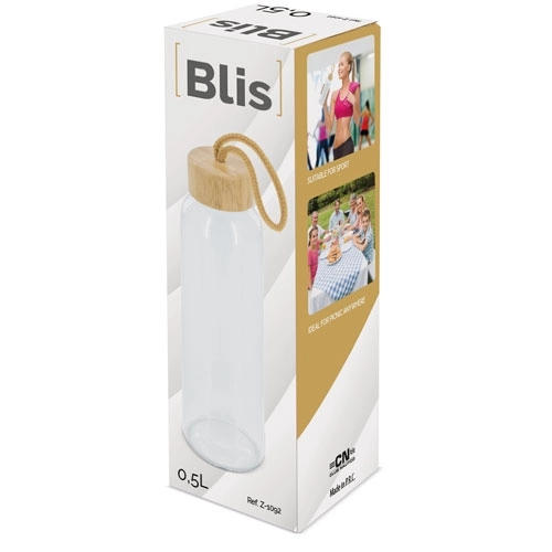 Immagine BOTTIGLIA VETRO TAPPO BAMBÚ 