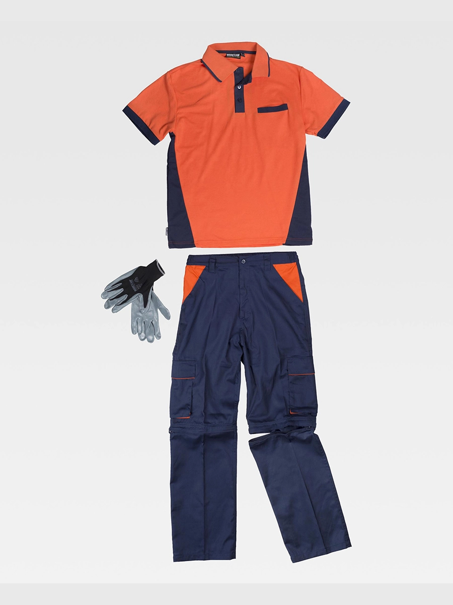 Immagine COMPLETO UNISEX DA LAVORO PANTALONE + POLO + GUANTI