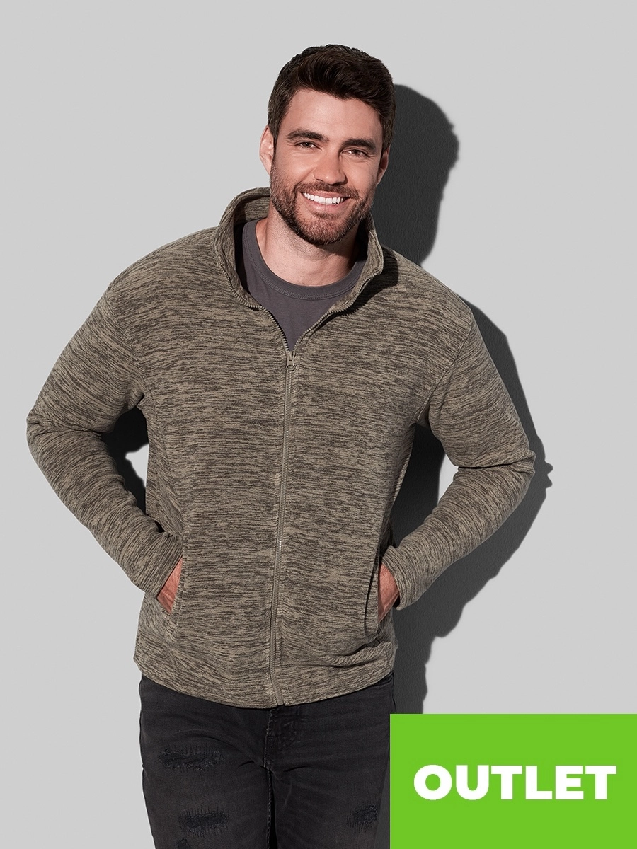 Immagine PILE UOMO ZIP INTERA MELANGE