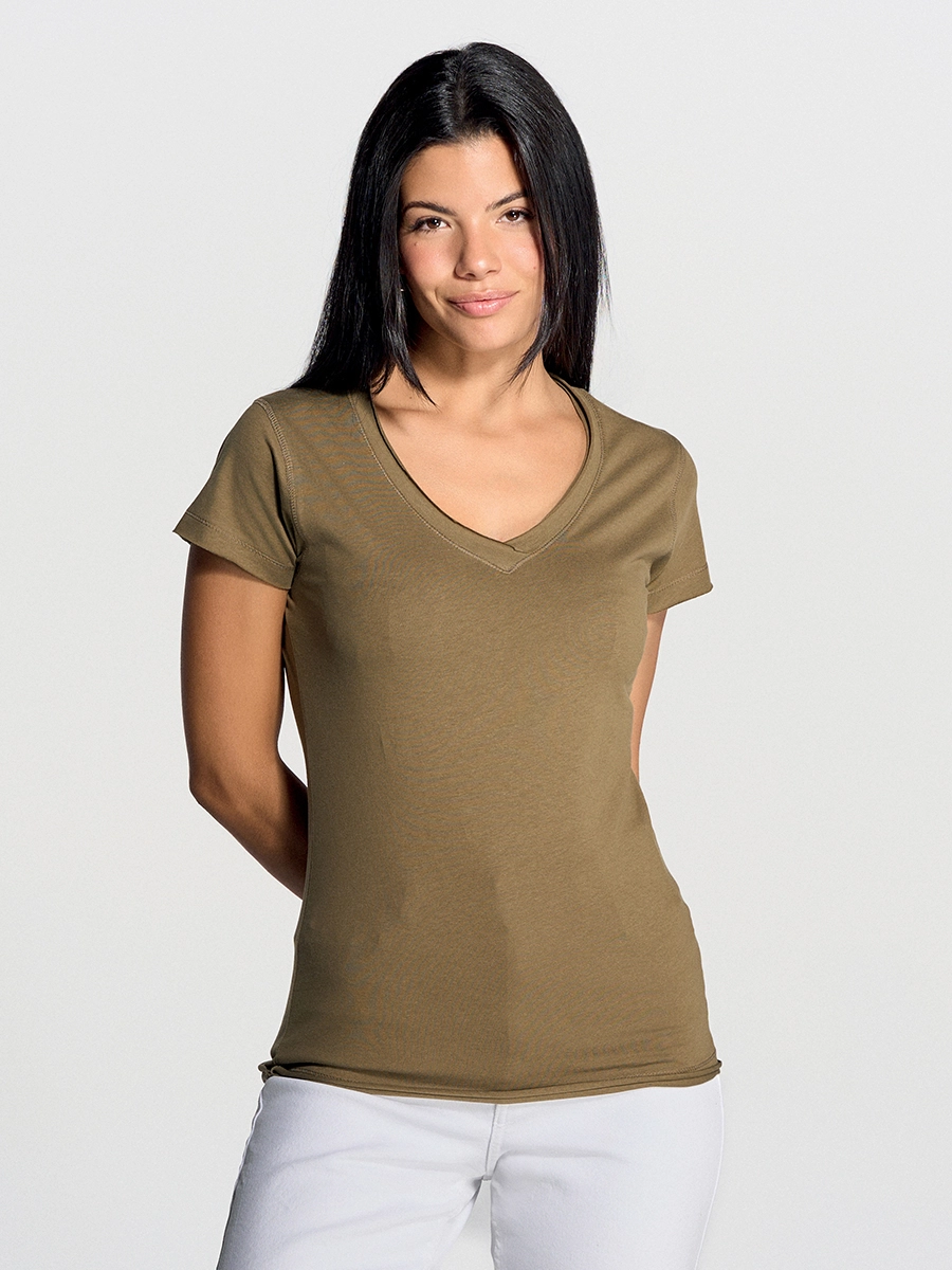 Immagine T-SHIRT DONNA MANICA CORTA COLLO A V URBAN SICILIA