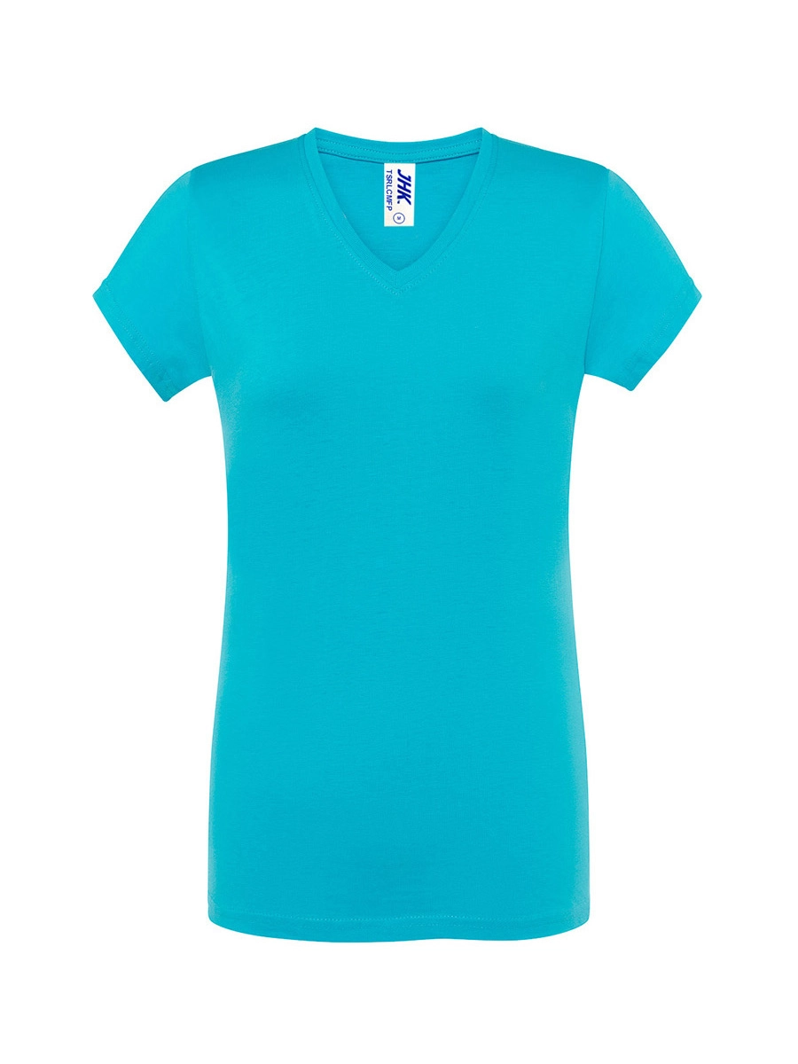 Immagine T-SHIRT DONNA MANICA CORTA COLLO A V REGULAR