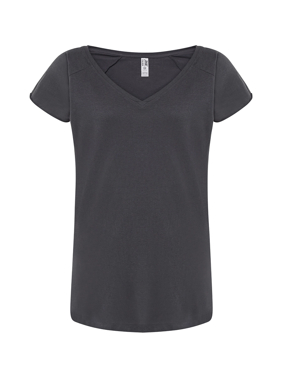 Immagine T-SHIRT DONNA MANICA CORTA COLLO A V URBAN SEA
