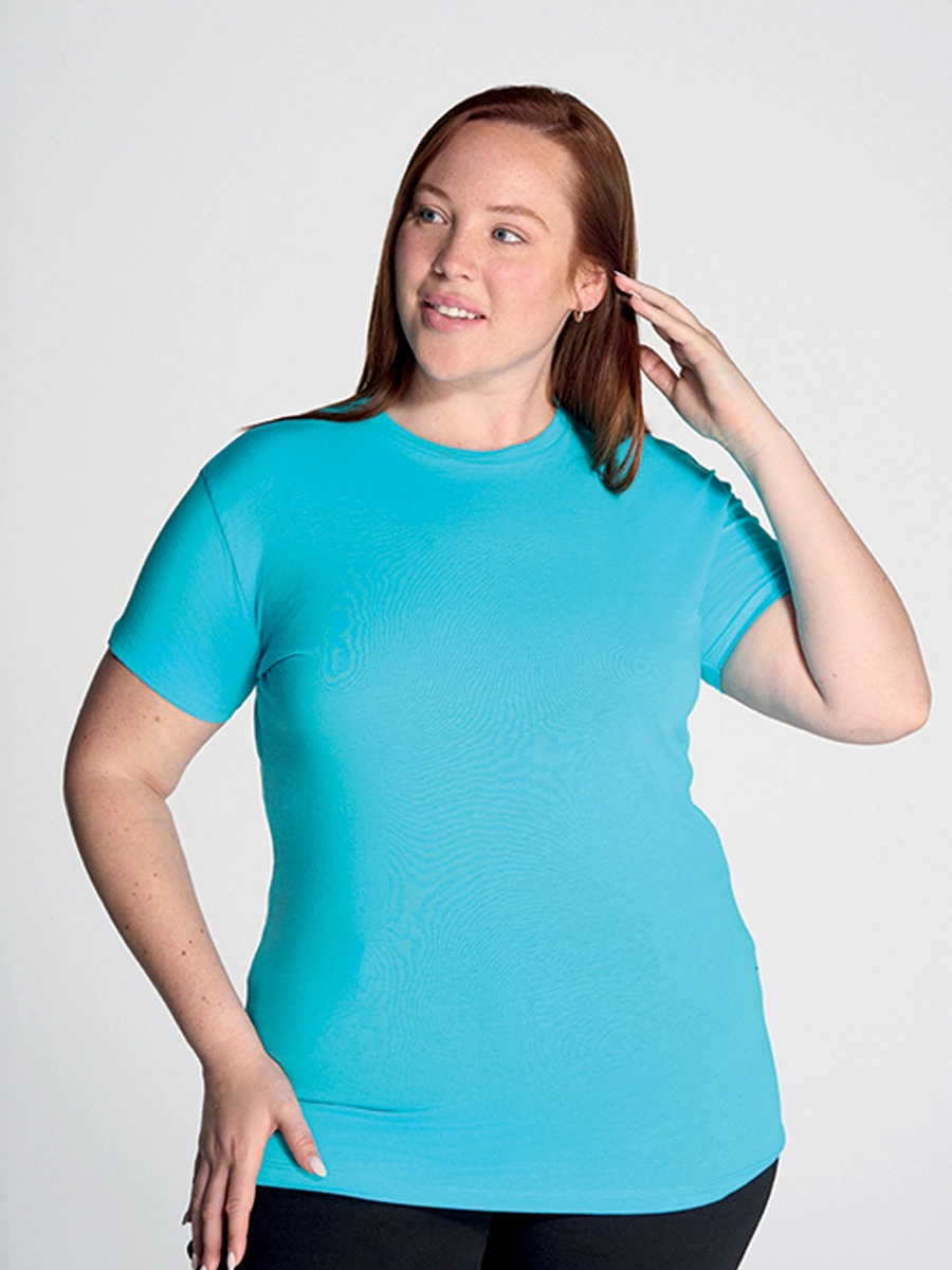 Immagine T-SHIRT DONNA MANICA CORTA CURVES