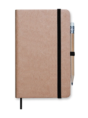 Immagine Taccuino con elastico e copertina in craft paper con portapenna in formato A6 NOTYGRAF