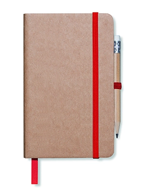 Immagine Taccuino con elastico e copertina in craft paper con portapenna in formato A6 NOTYGRAF