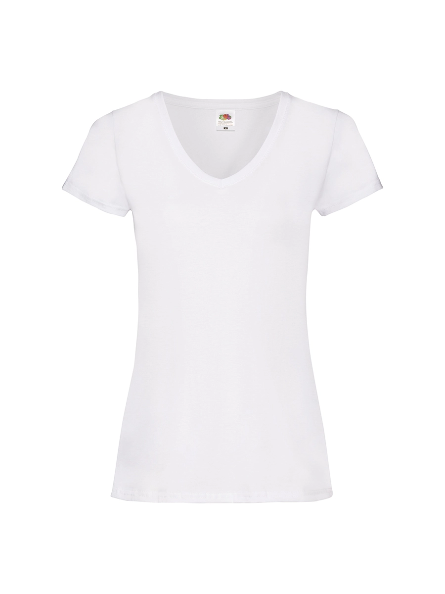 Immagine T-SHIRT DONNA MANICA CORTA COLLO A V VALUEWEIGHT