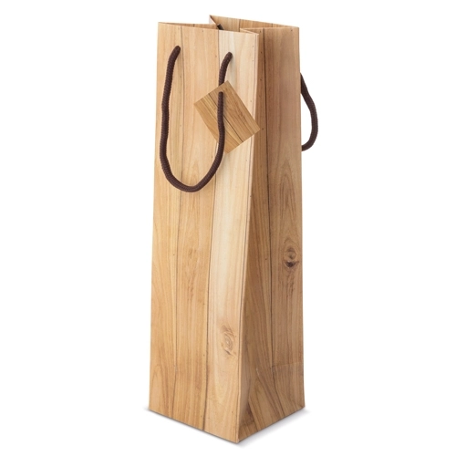 Immagine BUSTA IN CARTA EFFETTO LEGNO 1 BOTTIGLIA 