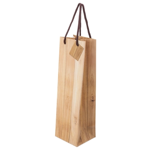 Immagine BUSTA IN CARTA EFFETTO LEGNO 1 BOTTIGLIA 