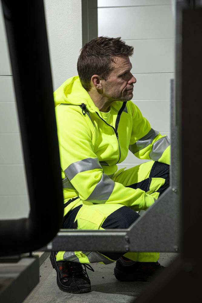 Immagine 6132 HI-VIS FELPA FULL-ZIP CAPPUCCIO EN ISO 20471 - classe 3/2