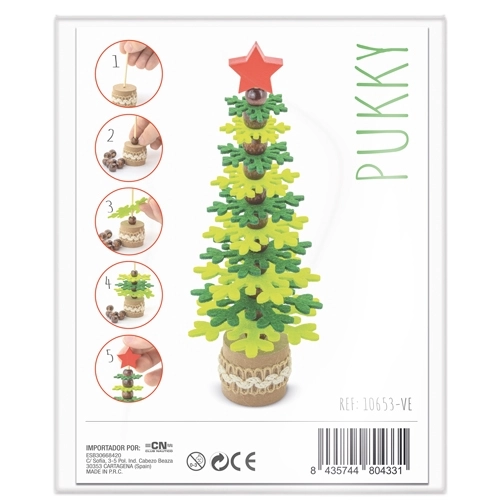 Immagine ALBERO DI NATALE IN RPET E LEGNO RICICLATO 