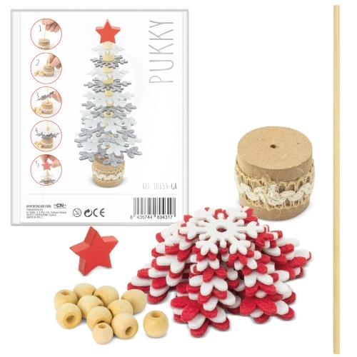 Immagine ALBERO DI NATALE IN RPET E LEGNO RICICLATO 