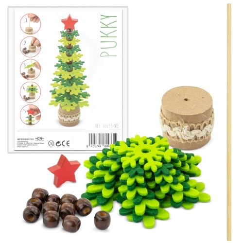 Immagine ALBERO DI NATALE IN RPET E LEGNO RICICLATO 