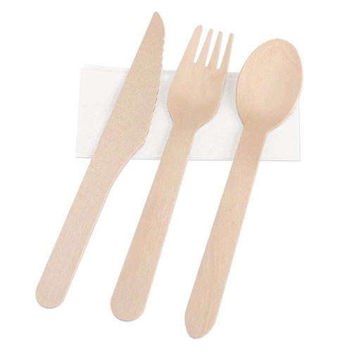 Immagine SET POSATE IN LEGNO 4 PZ 