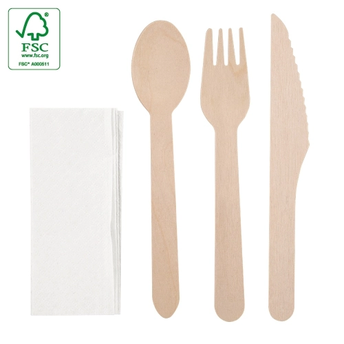 Immagine SET POSATE IN LEGNO 4 PZ 