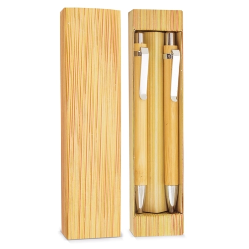 Immagine SET PENNA + MATITA INFINITE IN BAMBÙ 