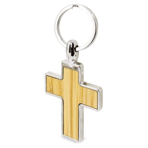 Immagine PORTACHIAVI BAMBÚ CON CROCE 