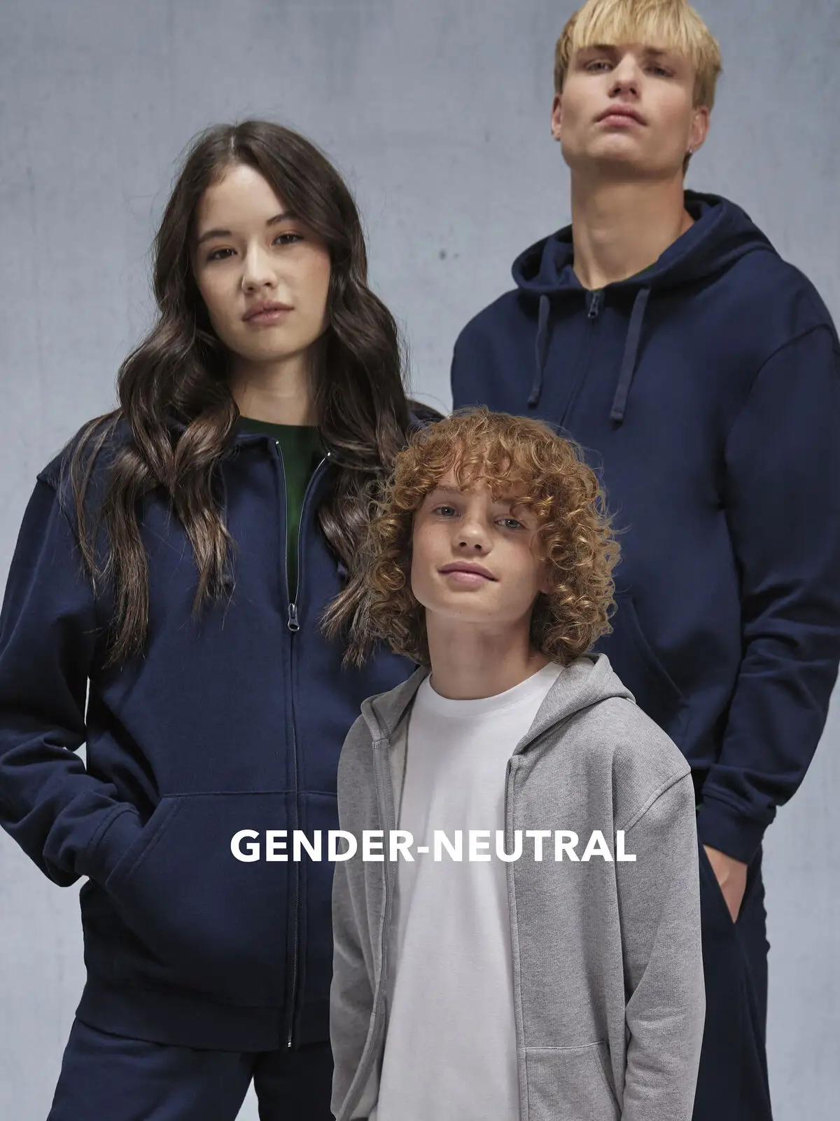 Immagine Felpa cappuccio con zip, modello sostenibile di genere neutro, - B&C ID.334 Zip Hood