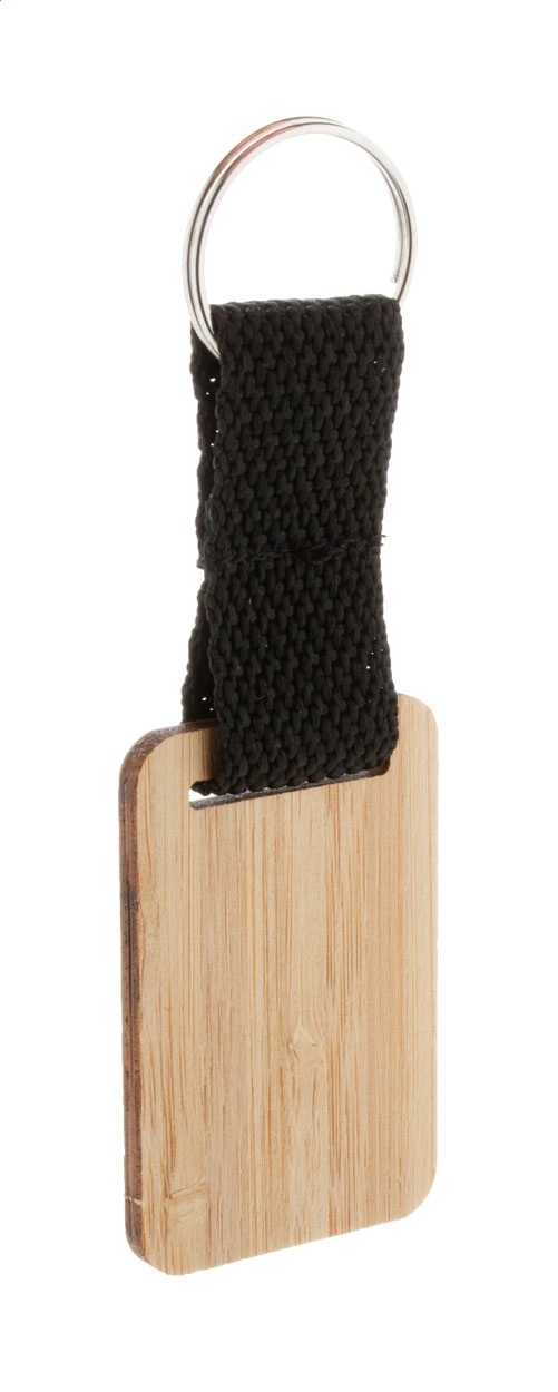 Immagine Stropp portachiavi in bamboo, tondo